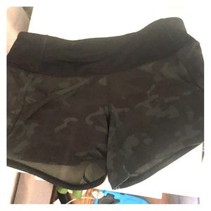 WORN ONCE LuluLemon camo shorts!